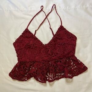 Forever 21 size small Burgundy lace bandeau